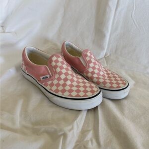 New Pink Checkerboard shoes.